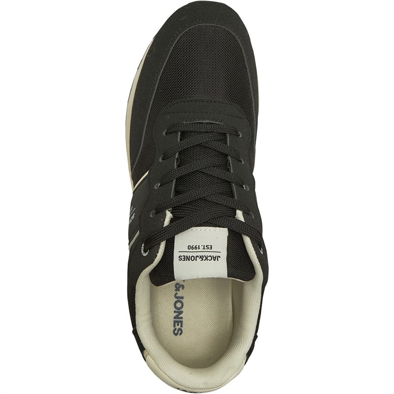 JACK & JONES Mens Milan Trainers Black - Image 4