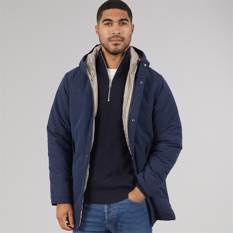 JACK & JONES Mens Kyle Parka Navy Blazer