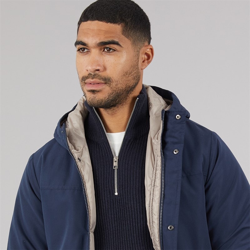 JACK & JONES Mens Kyle Parka Navy Blazer - Image 3