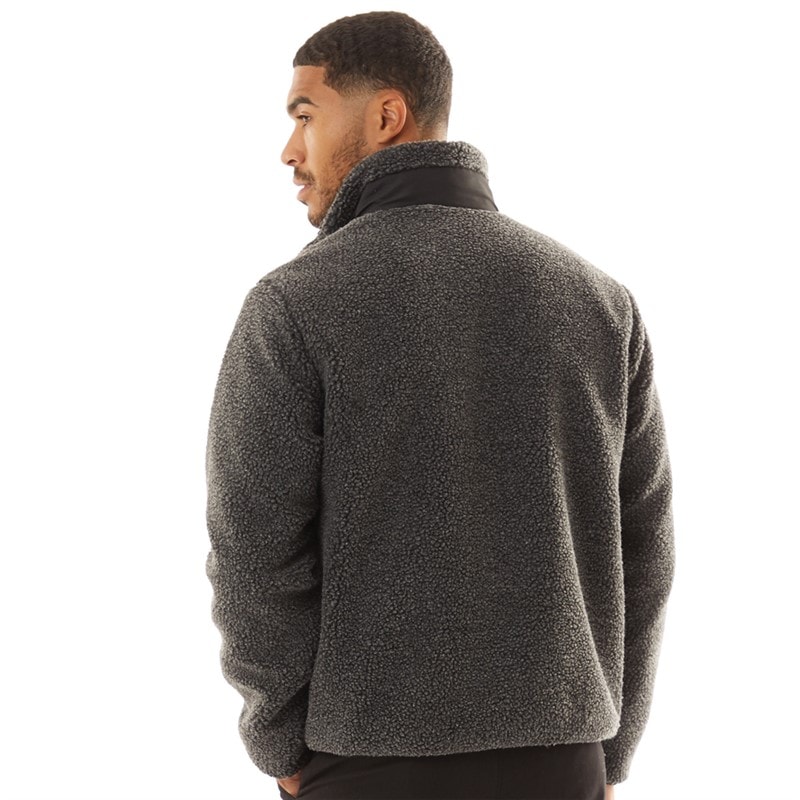 JACK & JONES Mens Vesterbro Teddy Jacket Grey Marl - Image 2