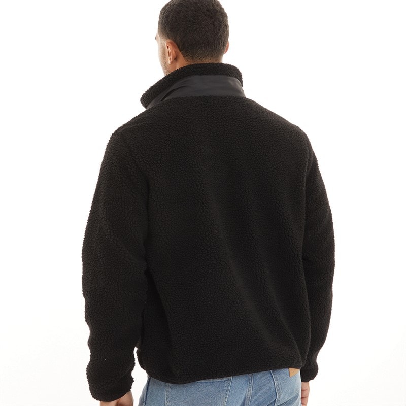 JACK & JONES Mens Vesterbro Teddy Jacket Black - Image 2