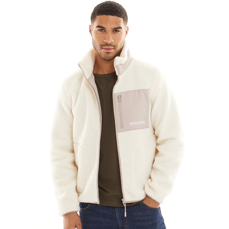 JACK & JONES Mens Vesterbro Teddy Jacket Atmosphere