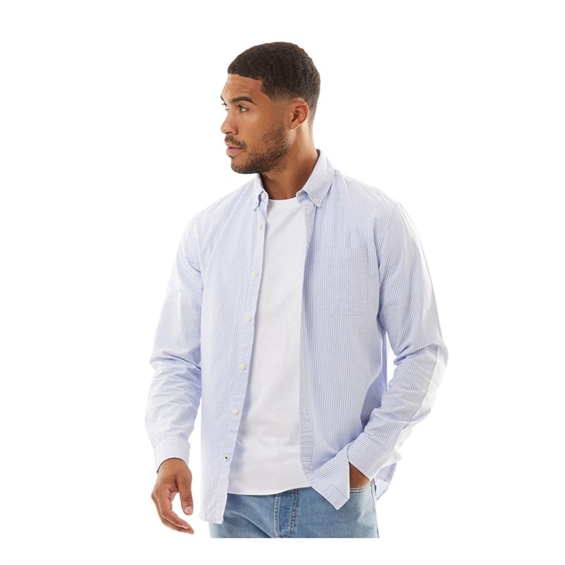 JACK & JONES Mens Classic Oxford Long Sleeve Shirt Infinity - Image 1