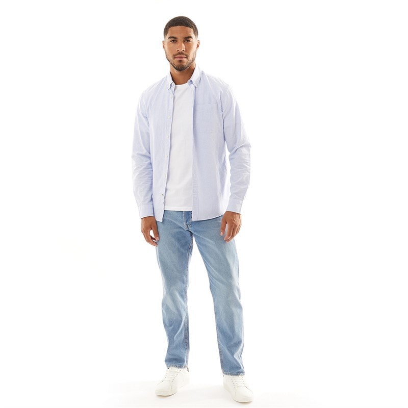 JACK & JONES Mens Classic Oxford Long Sleeve Shirt Infinity - Image 4