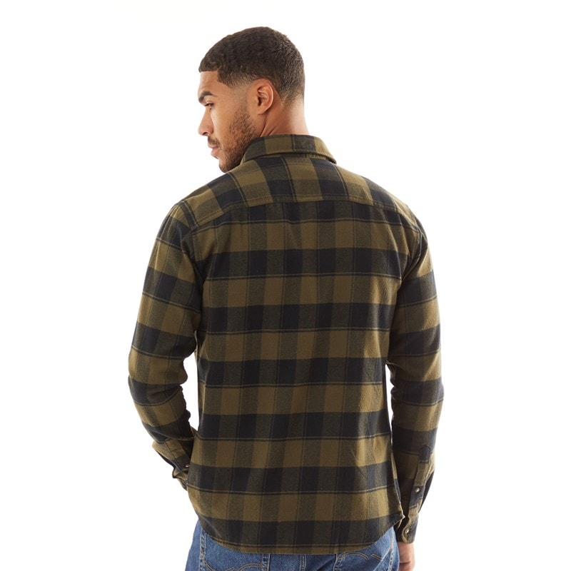 JACK & JONES Mens Joshua Fall Buffalo Long Sleeve Check Shirt Forest Night - Image 2