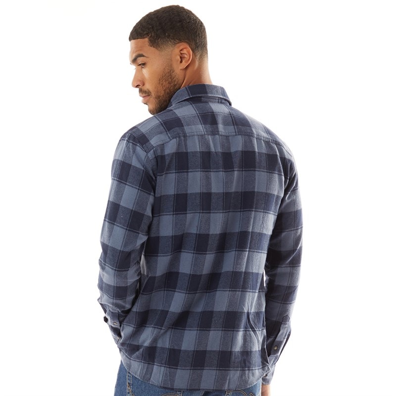 JACK & JONES Mens Joshua Fall Buffalo Long Sleeve Check Shirt Vintage Indigo - Image 2