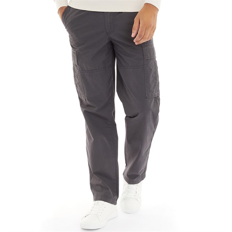 JACK & JONES Mens Karl Evans Wider Fit Cargo Pants Asphalt - Image 1