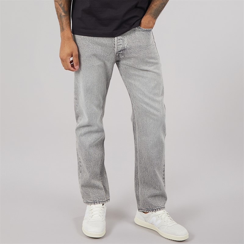 JACK & JONES Mens Chris Sq 051 Relaxed Fit Jeans Grey