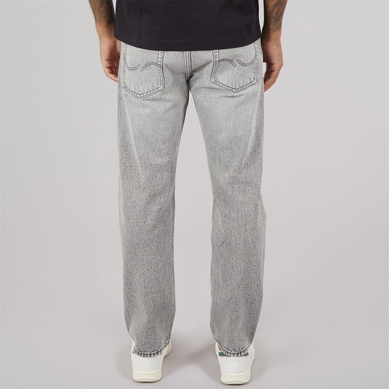 JACK & JONES Mens Chris Sq 051 Relaxed Fit Jeans Grey - Image 2