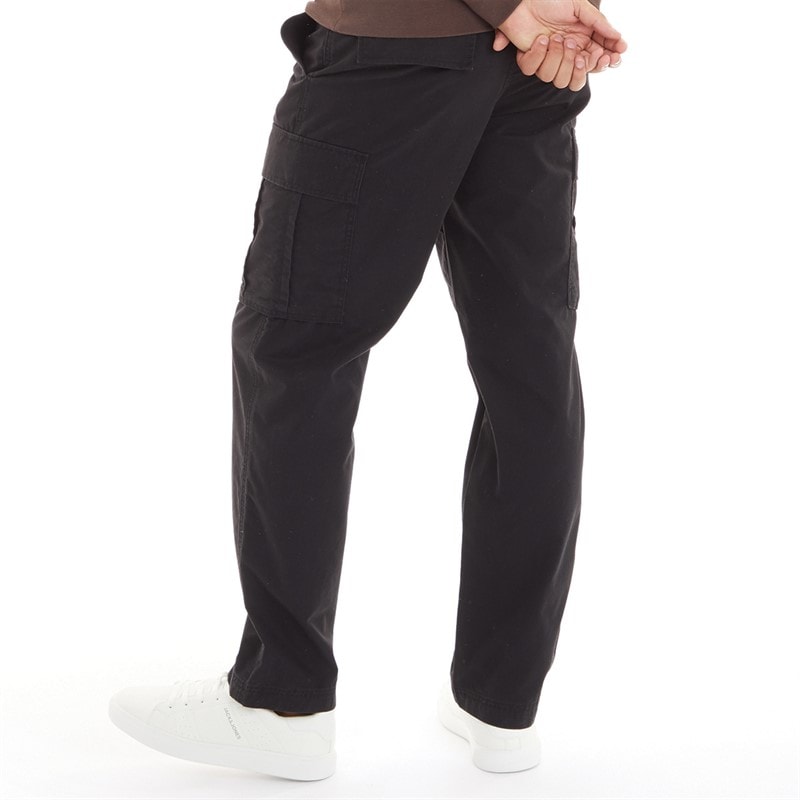 JACK & JONES Mens Karl Evans Wider Fit Cargo Pants Black - Image 2