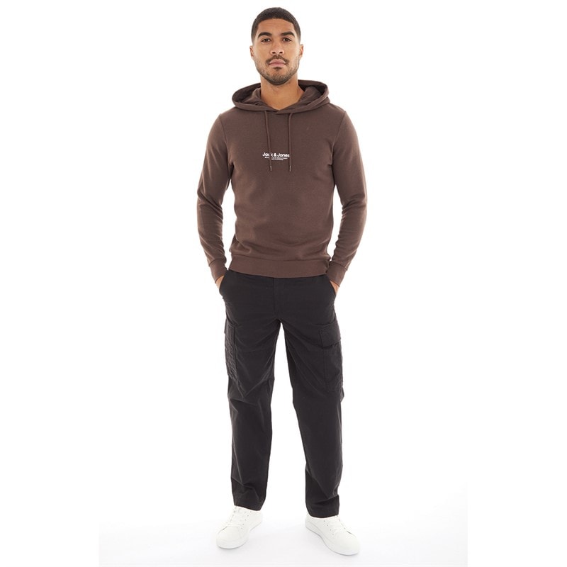 JACK & JONES Mens Karl Evans Wider Fit Cargo Pants Black - Image 3