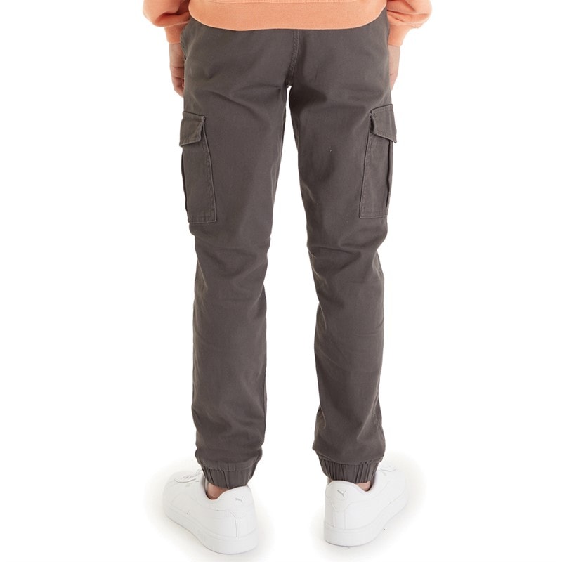 JACK & JONES Boys Marco Dean Cuffed Cargo Pants Asphalt - Image 2