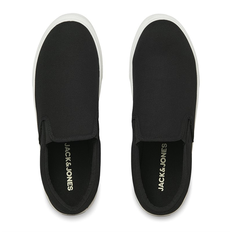 JACK & JONES Mens Richmond Slip On Trainers Black - Image 4