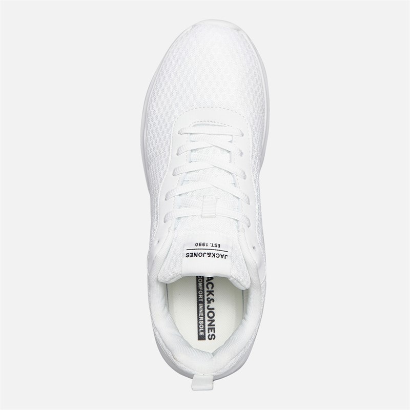 JACK & JONES Mens Tylor Mesh Trainers White - Image 4