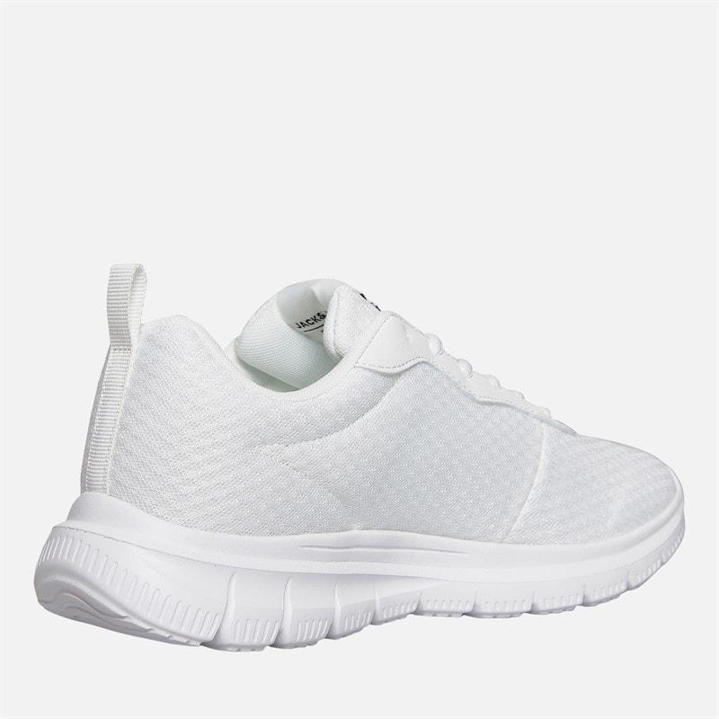 JACK & JONES Mens Tylor Mesh Trainers White - Image 5