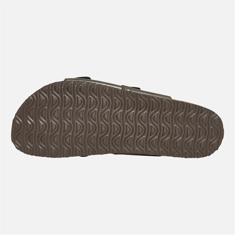 JACK & JONES Mens Oslo PU Sandal Brown Suede - Image 3