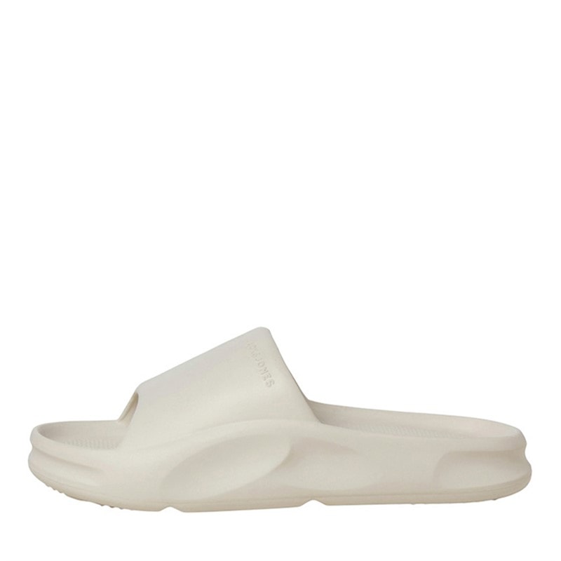 JACK & JONES Mens Status Moulded Slides Moonbeam