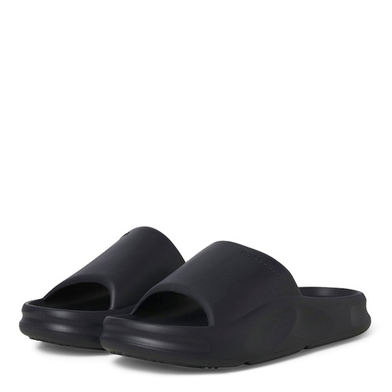 JACK & JONES Mens Status Moulded Slides Anthracite - Image 4