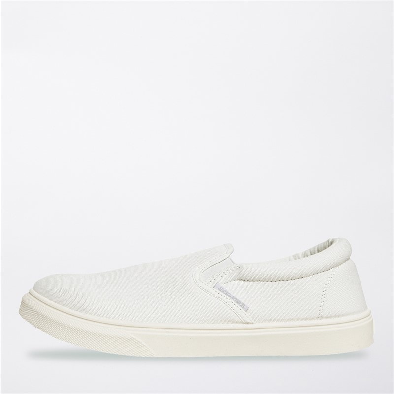 JACK & JONES Mens Richmond Slip On Pumps Bright White