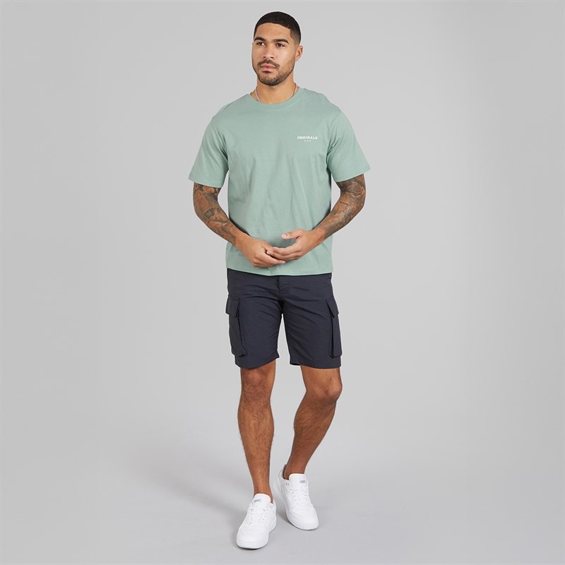 JACK & JONES Mens Mykonos Back T-Shirt Gray Mist - Image 4