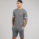 JACK & JONES Mens Jaxon T-Shirt And Shorts Set Castlerock