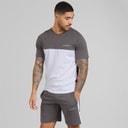JACK & JONES Mens Trip T-Shirt And Shorts Set Castlerock