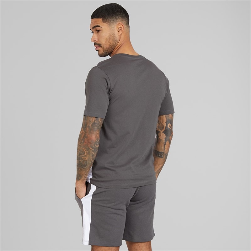 JACK & JONES Mens Trip T-Shirt And Shorts Set Castlerock - Image 2