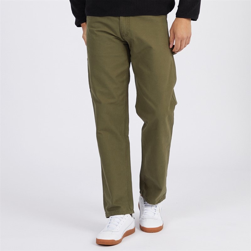 JACK & JONES Mens Eddie Carpenter Pants Olive Night - Image 1