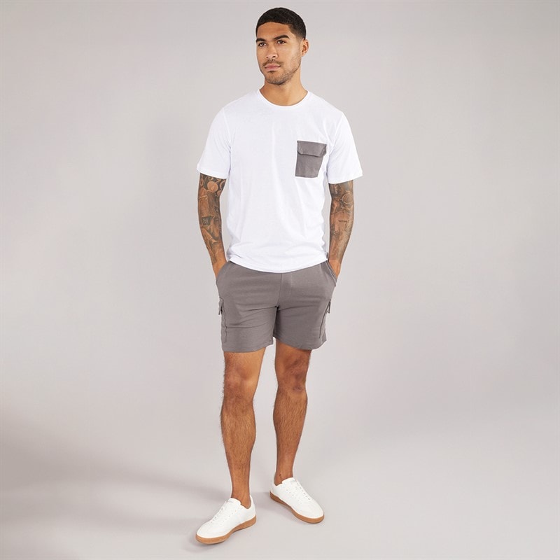 JACK & JONES Mens Pocket Co-Ord Set White/Castlerock - Image 3
