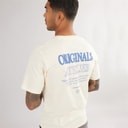 JACK & JONES Mens Santorini Back T-Shirt Buttercream
