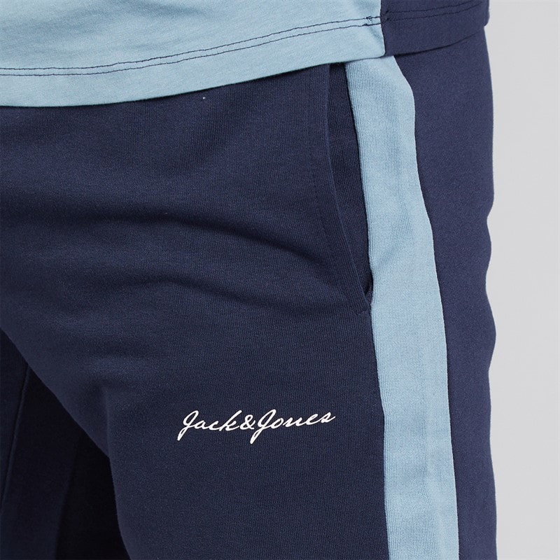 JACK & JONES Mens Trip T-Shirt And Shorts Set Navy Blazer - Image 5