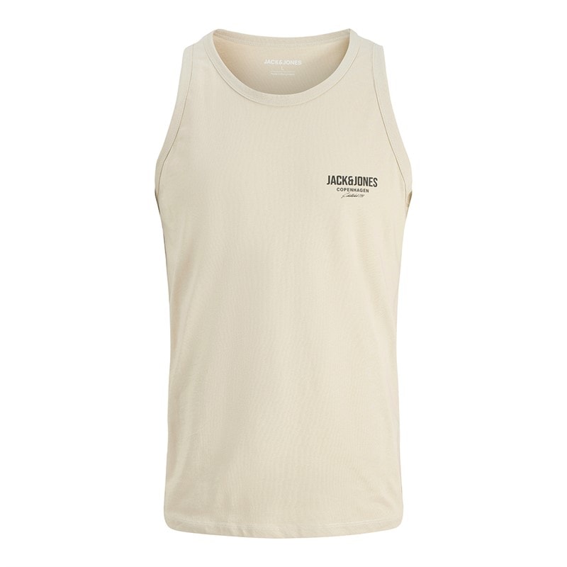 JACK & JONES Mens Jeff Orion Three Pack Vests Iceberg Green/Coral Almond/Moonbeam - Image 2