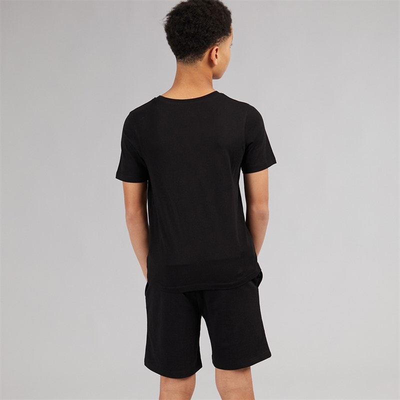 JACK & JONES Boys Theo T-Shirt And Shorts Set Black - Image 2