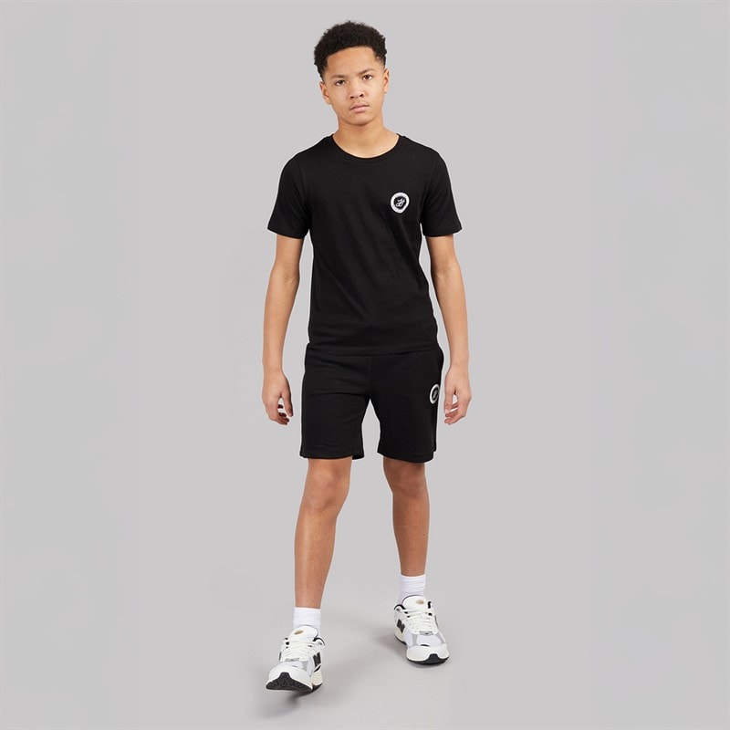 JACK & JONES Boys Theo T-Shirt And Shorts Set Black - Image 4