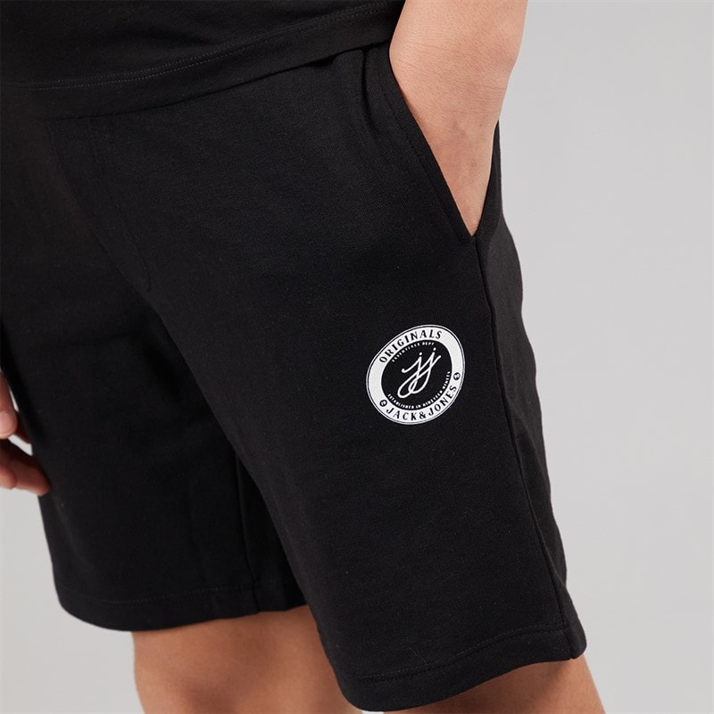 JACK & JONES Boys Theo T-Shirt And Shorts Set Black - Image 5