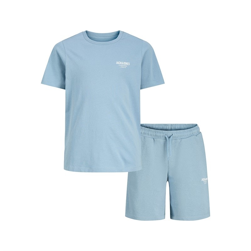 JACK & JONES Boys Orion T-Shirt And Shorts Set Mountain Spring - Image 2