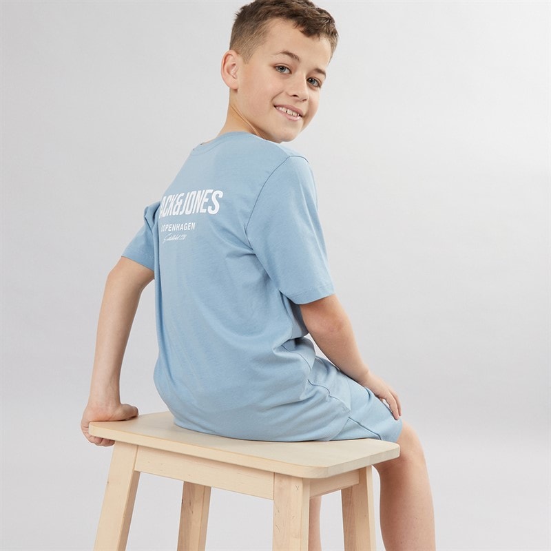 JACK & JONES Boys Orion T-Shirt And Shorts Set Mountain Spring - Image 3