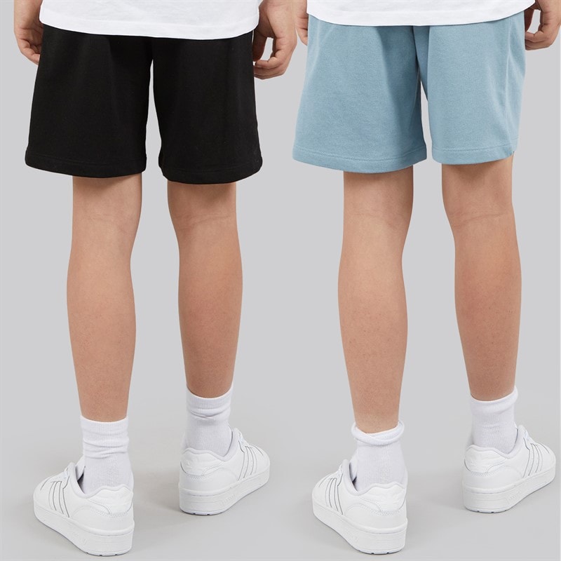 JACK & JONES Boys Two Pack Theo Sweat Shorts Black - Image 2