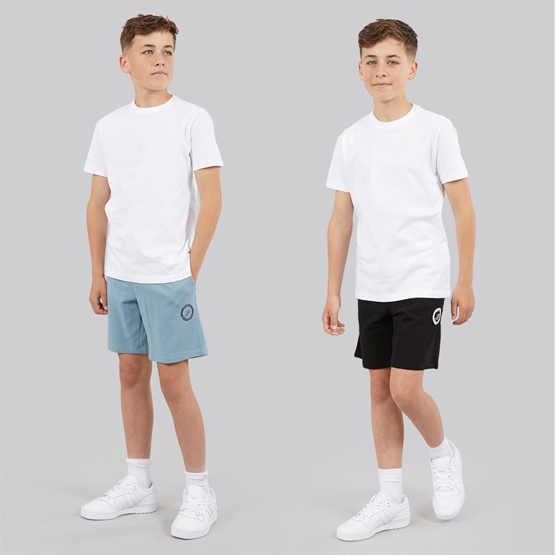 JACK & JONES Boys Two Pack Theo Sweat Shorts Black - Image 4