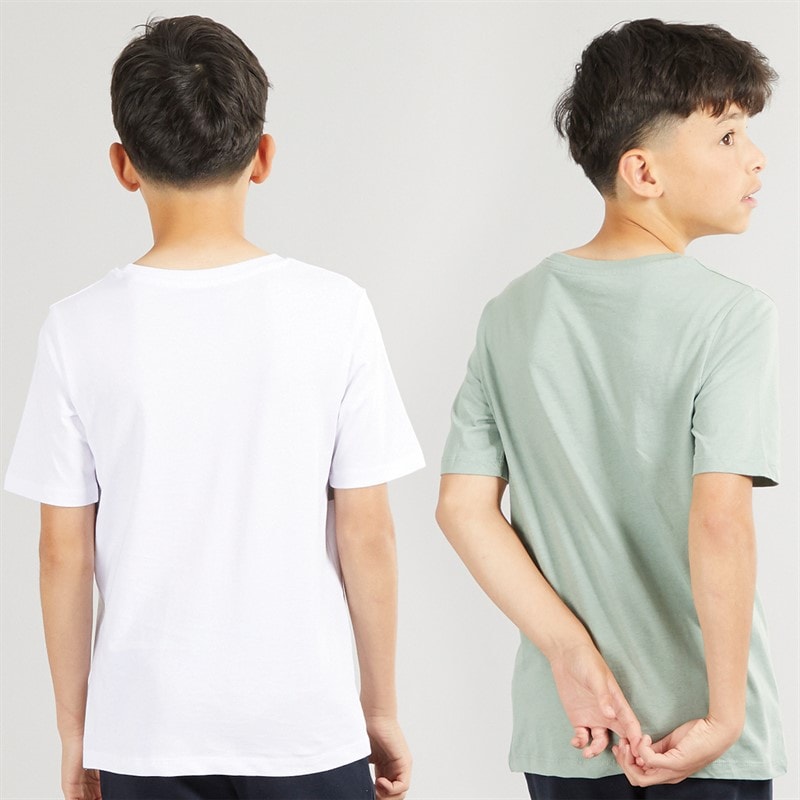 JACK & JONES Boys Two Pack Floral T-Shirts White - Image 2