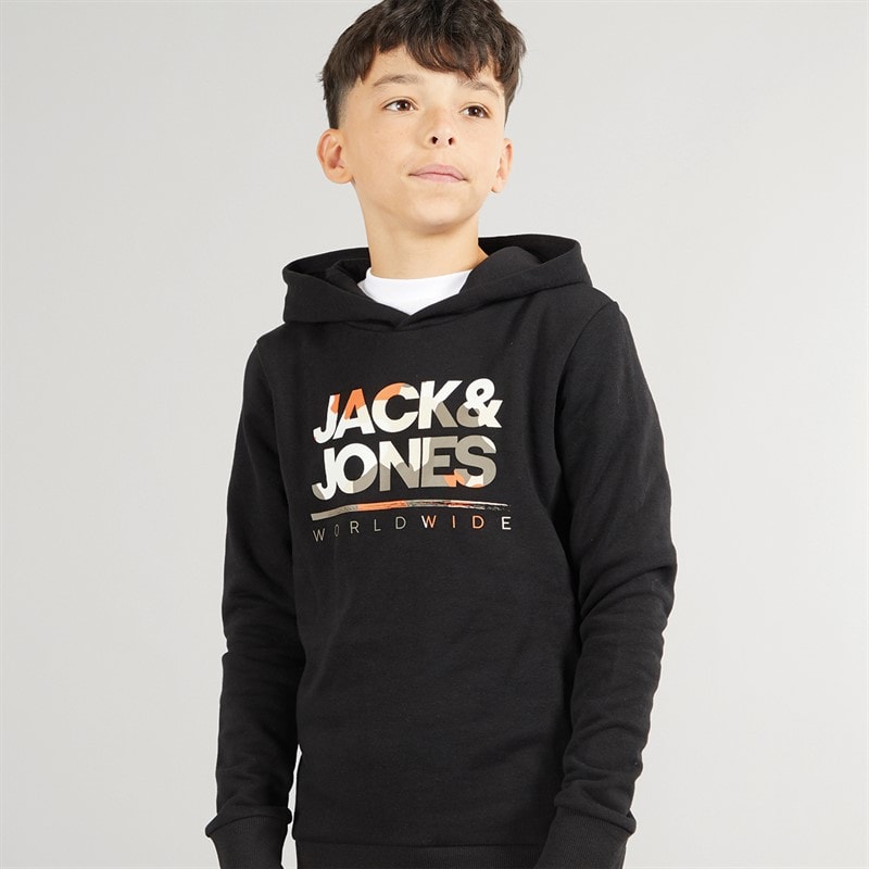 JACK & JONES Boys Luke Hoodie Black
