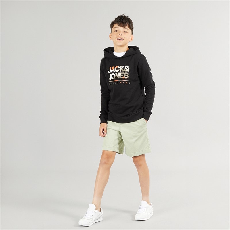 JACK & JONES Boys Luke Hoodie Black - Image 3