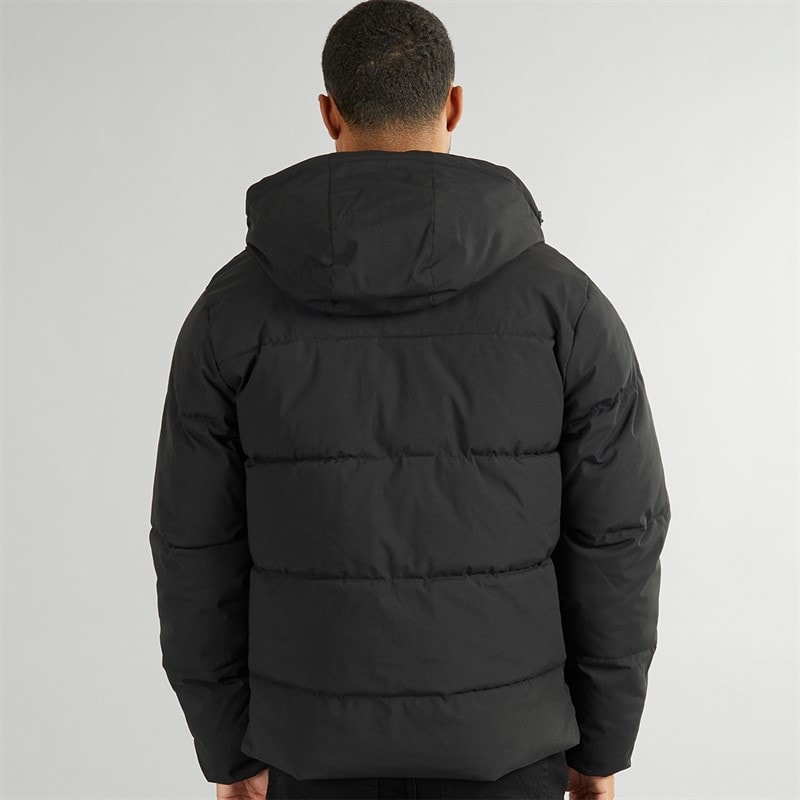 JACK & JONES Mens Brady Hooded Puffer Black - Image 2