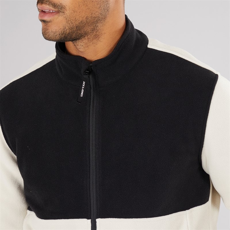 JACK & JONES Mens Flame Full Zip Fleece Moonbeam - Image 3
