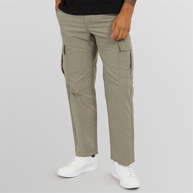 JACK & JONES Mens Karl Kurtis Snap Cargo Trousers Silver Sage - Image 1