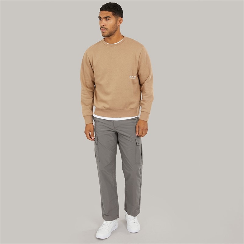 JACK & JONES Mens Karl Kurtis Snap Cargo Trousers Castlerock - Image 3