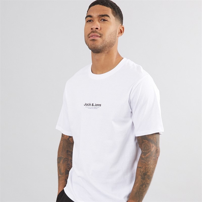 JACK & JONES Mens Vesterbro T-Shirt White