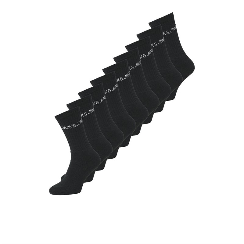 JACK & JONES Mens Regen Nine Pack Crew Socks Black - Image 1