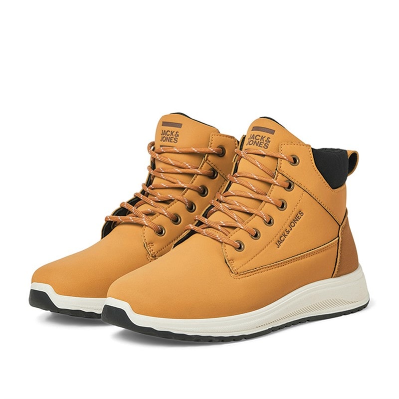 JACK & JONES Mens Alaska PU Nubuck Boots Honey - Image 4