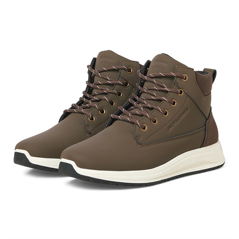 JACK & JONES Mens Alaska PU Nubuck Boots Cappucino - Image 4